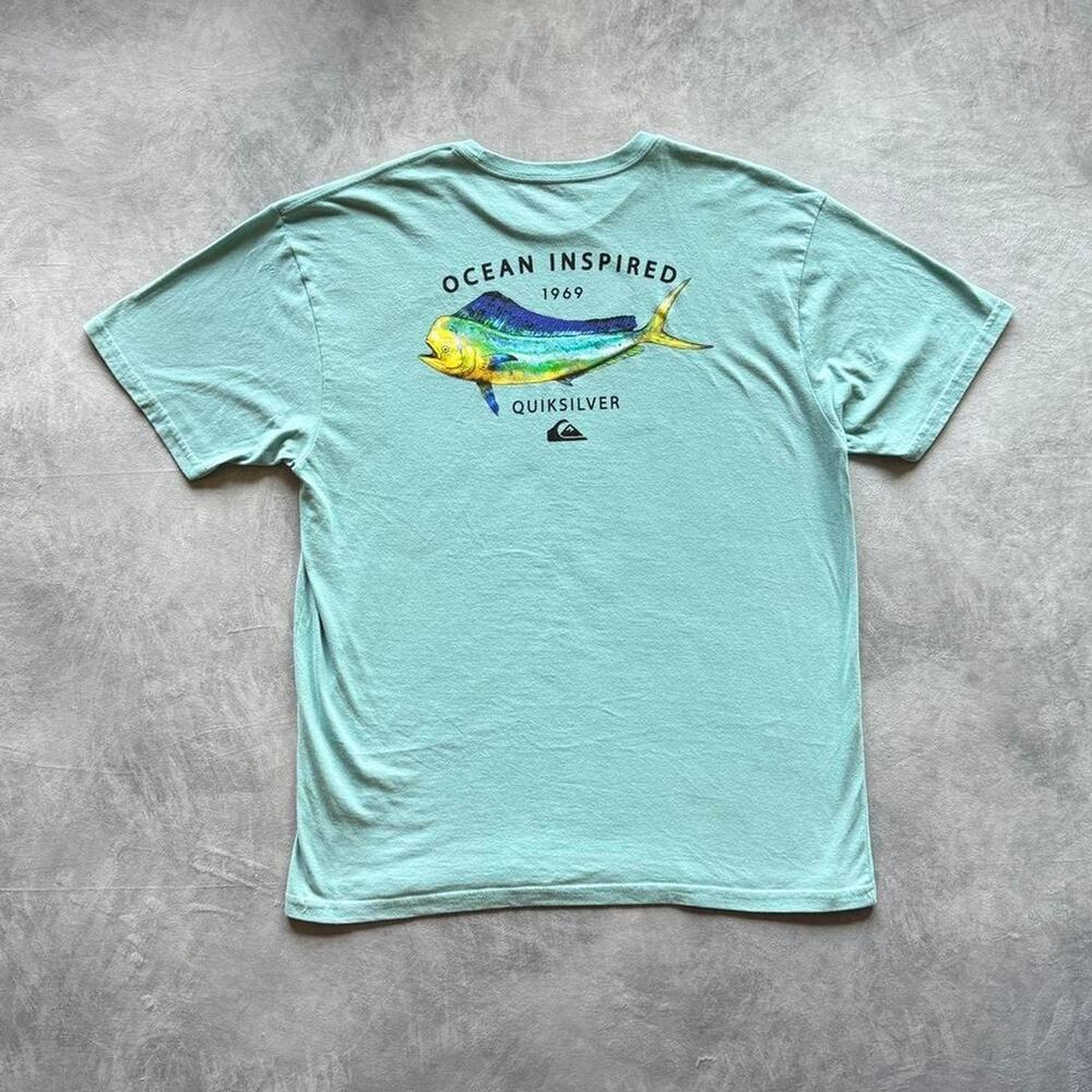 Blue quiksilver ocean inspired tee